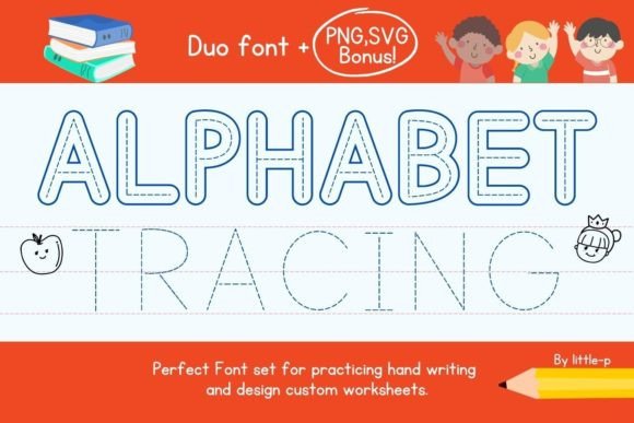 Alphabet Tracing: A Sans Serif Font for Handmade Crafts