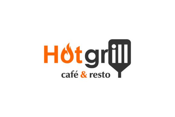 Barbecue Logo Design Hot Grill for Graphics and Logos