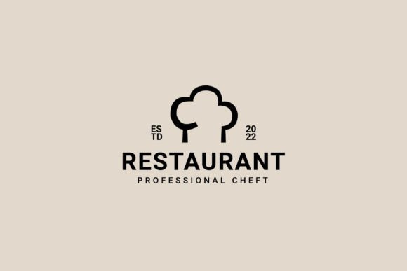 Chef and Restaurant Simple Retro Logo for Graphics and Logos