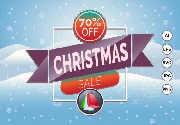 Christmas Sale Vector Illustration: Graphics for Modern Publishers