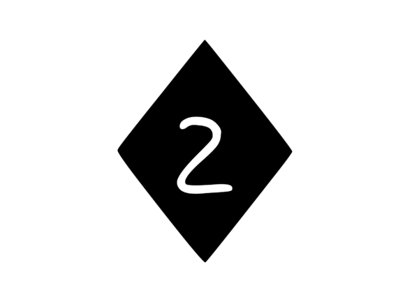 Diamond Shape with Playful Mono 2 for Graphics and Crafts