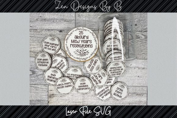 Funny New Years Resolution Jar Laser SVG for Graphics and Crafts