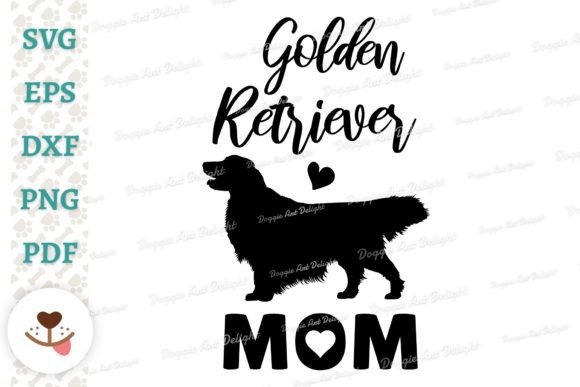 Golden Retriever Dog Mom Svg Png Dxf Eps Graphics and Crafts