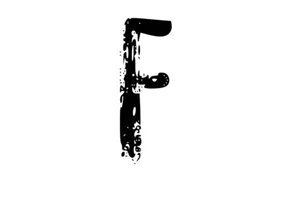 Horror Themed Textured Mono Brush F: A Graphic Design Asset for Crafts