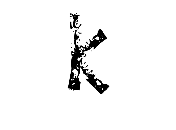 Horror Themed Textured Mono Brush K for Graphics and Crafts