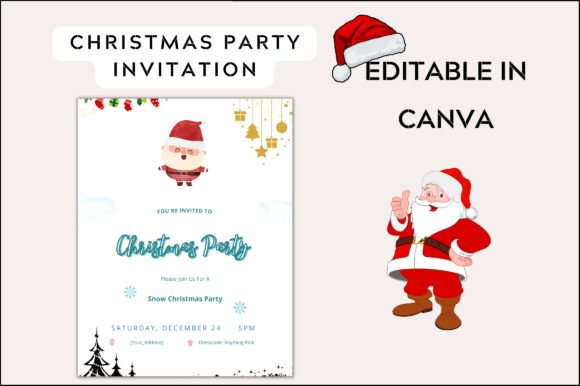 Merry Christmas Invitation Graphics for Modern Bloggers