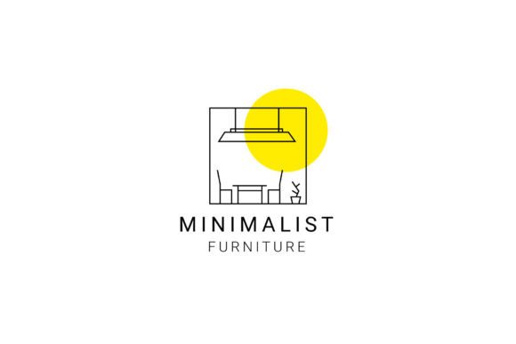 Minimalist Furniture Logo Design for Graphics and Logos