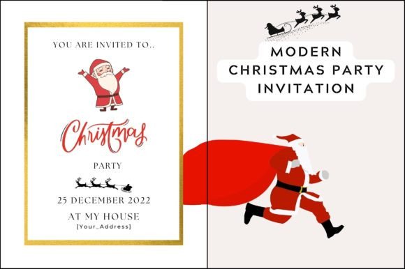 Modern Christmas Party Invitation Card Review