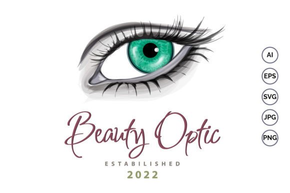 Optical Beauty Eyes Logo Illustration: Graphics for Handmade Brands
