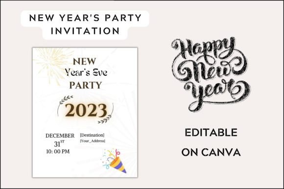 Print New Year Party Invite for Everyone