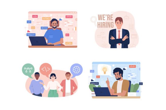 Recruiting Software Engineers Graphics and Illustrations Review