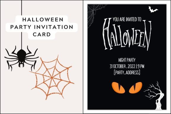 Scary Halloween Party Invitation Graphics for Real Crafters