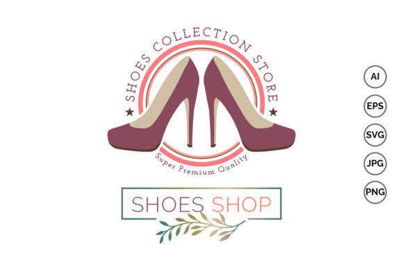 Shoes Store High Heels Logo Design for Graphics and Logos