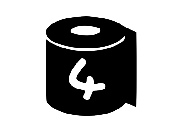 Toilet Paper Roll with Playful Mono 4: Graphics for Crafts