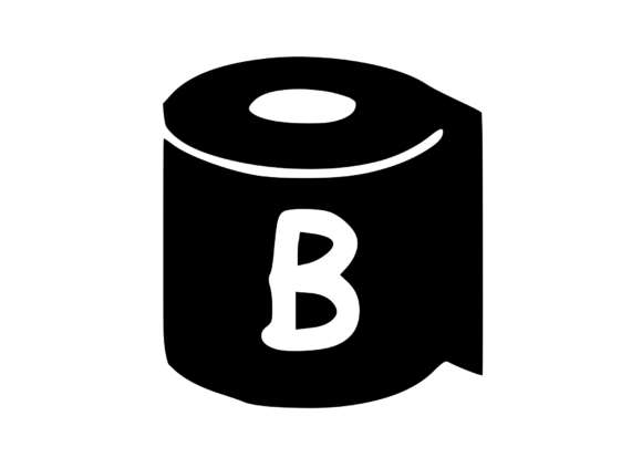 Toilet Paper Roll with Playful Mono B: A Graphics and Crafts Review