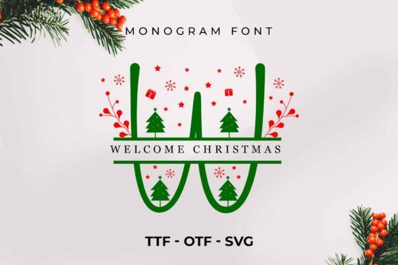 Welcome Christmas Monogram: Best Decorative Fonts for Holiday Crafts